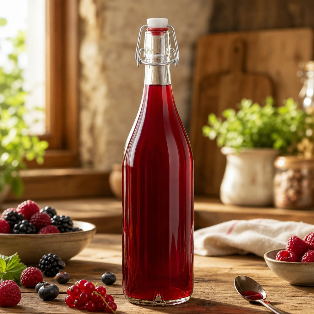 1000ml skleněná láhev + otočný vršek PVC UNiTWIST
