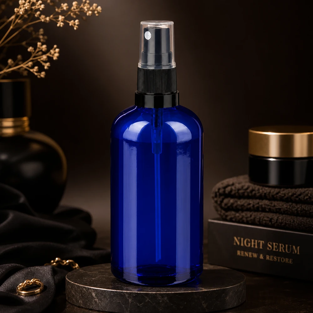 100ml lahvička s rozprašovačem černá černá/průhledný standardní uzávěr BlueLine UT18/100 100ml lahvička s rozprašovačem černá černá/průhledný standardní uzávěr BlueLine UT18/100