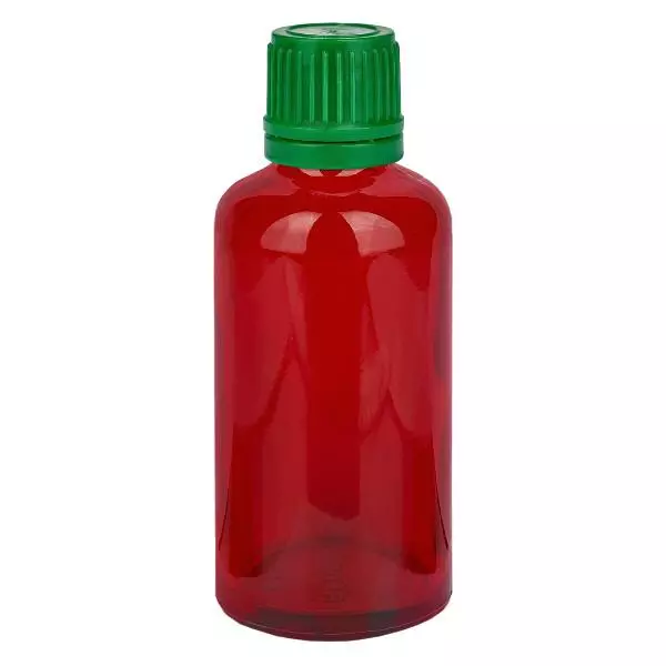 50ml láhev 11mm šroubovací uzávěr zelený uzávěr s ochranou proti manipulaci RedLine UT18/50