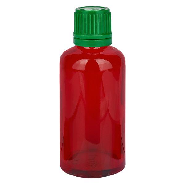 50ml láhev 11mm šroubovací uzávěr zelený uzávěr s ochranou proti manipulaci RedLine UT18/50 50ml láhev 11mm šroubovací uzávěr zelený uzávěr s ochranou proti manipulaci RedLine UT18/50