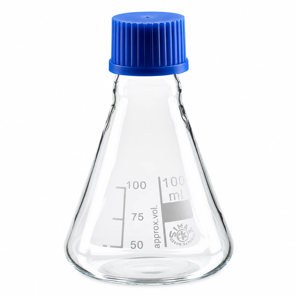 Glaserlenmeyerkolben mit Schraubgewinde ideal für chemische Experimente und Analysen