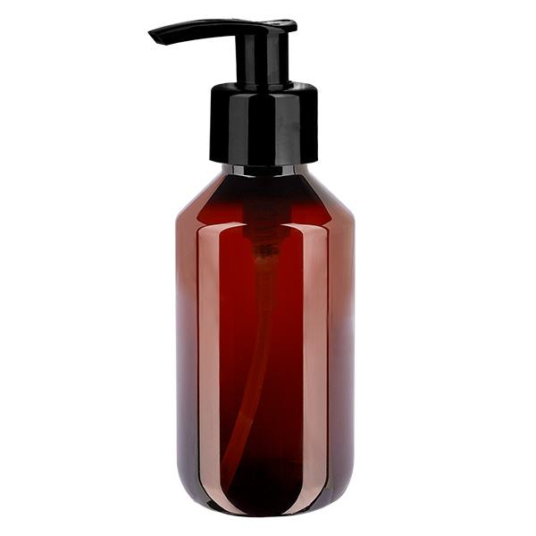 PET láhev 200ml s dávkovací pumpičkou černá PET láhev 200ml s dávkovací pumpičkou černá