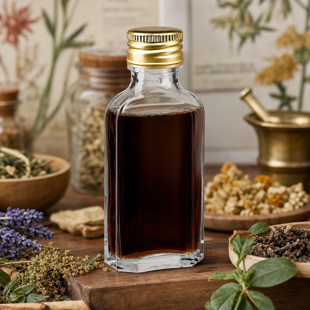 50 ml Meplat čirý s hliníkovým uzávěrem zlatý PP22 Transparente Meplat Miniaturflasche 50ml mit goldenem PP22 Aluminiumdeckel für Aromatherapie