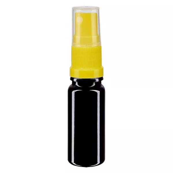 Lékárenská lahvička violet 10ml s nástavcem na rozprašování žlutá Lékárenská lahvička violet 10ml s nástavcem na rozprašování žlutá