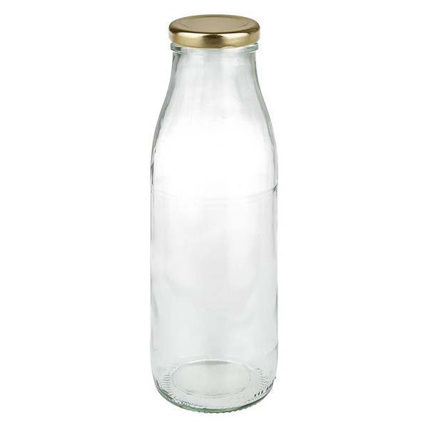 500ml sklen&#283;n&#225; l&#225;hev + v&#237;&#269;ko BasicSeal zlat&#233; UNiTWIST