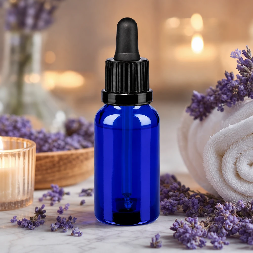 20ml pipetovací láhev černá s tamper-evidentním uzávěrem BlueLine UT18/20 20ml Pipettenflasche BlueLine Serie - professionelle Laborqualität mit schwarzer Pipettenkappe