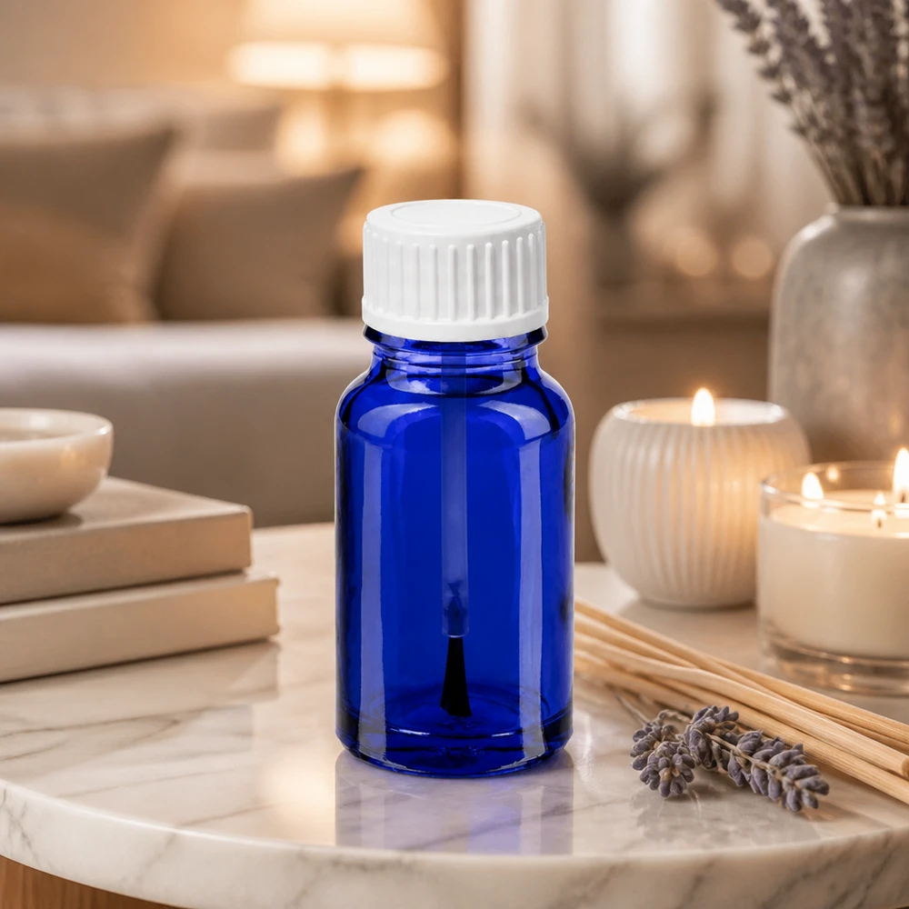 Vielseitige 10ml Glasflasche mit Pinselapplikator für Medizin Kosmetik und Handwerk geeignet