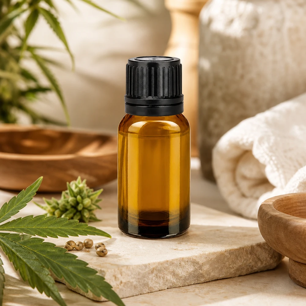 Professionelle 10ml Glasflasche mit schwarzem Verschluss optimal für Naturkosmetik-Herstellung