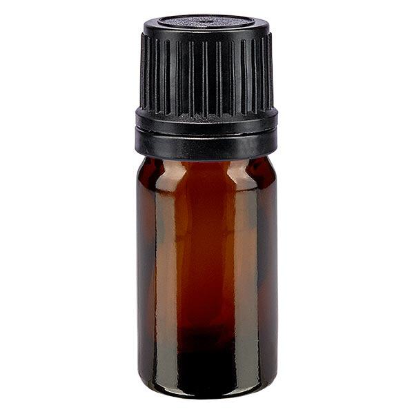 Lékárenská lahvička hnědá 5ml kapací uzávěr nalévací kroužek 1mm černý tamper-evidentní uzávěr. Lékárenská lahvička hnědá 5ml kapací uzávěr nalévací kroužek 1mm černý tamper-evidentní uzávěr.