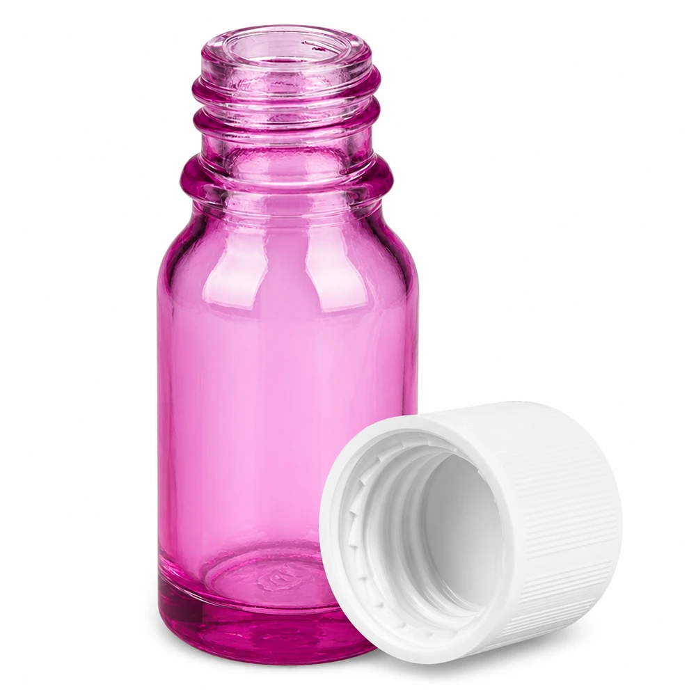 Handliche violette 10ml Flasche mit auslaufsicherem Verschluss für mobile Anwendungen