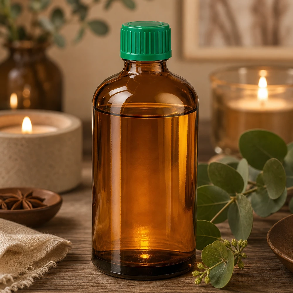 Robuste 100ml Glasflasche mit breiter Öffnung 11mm für einfaches Befüllen und Entleeren