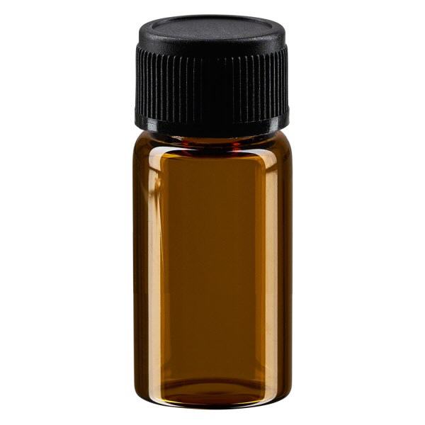 3ml mini lahvi&#269;ka hn&#283;d&#225; plastov&#253; uz&#225;v&#283;r &#269;ern&#225; UT13/3 UNiTWIST