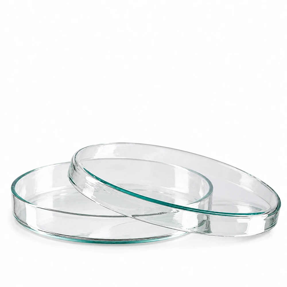 Petrischale Glas 100x10mm mit leicht grünlichem Rand für Laborzwecke geeignet