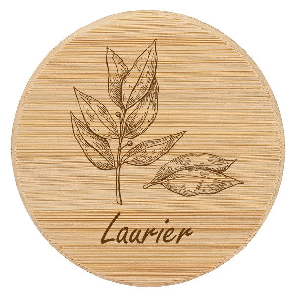Couvercle en bois &quot;Laurier&quot; pro WECK RR60