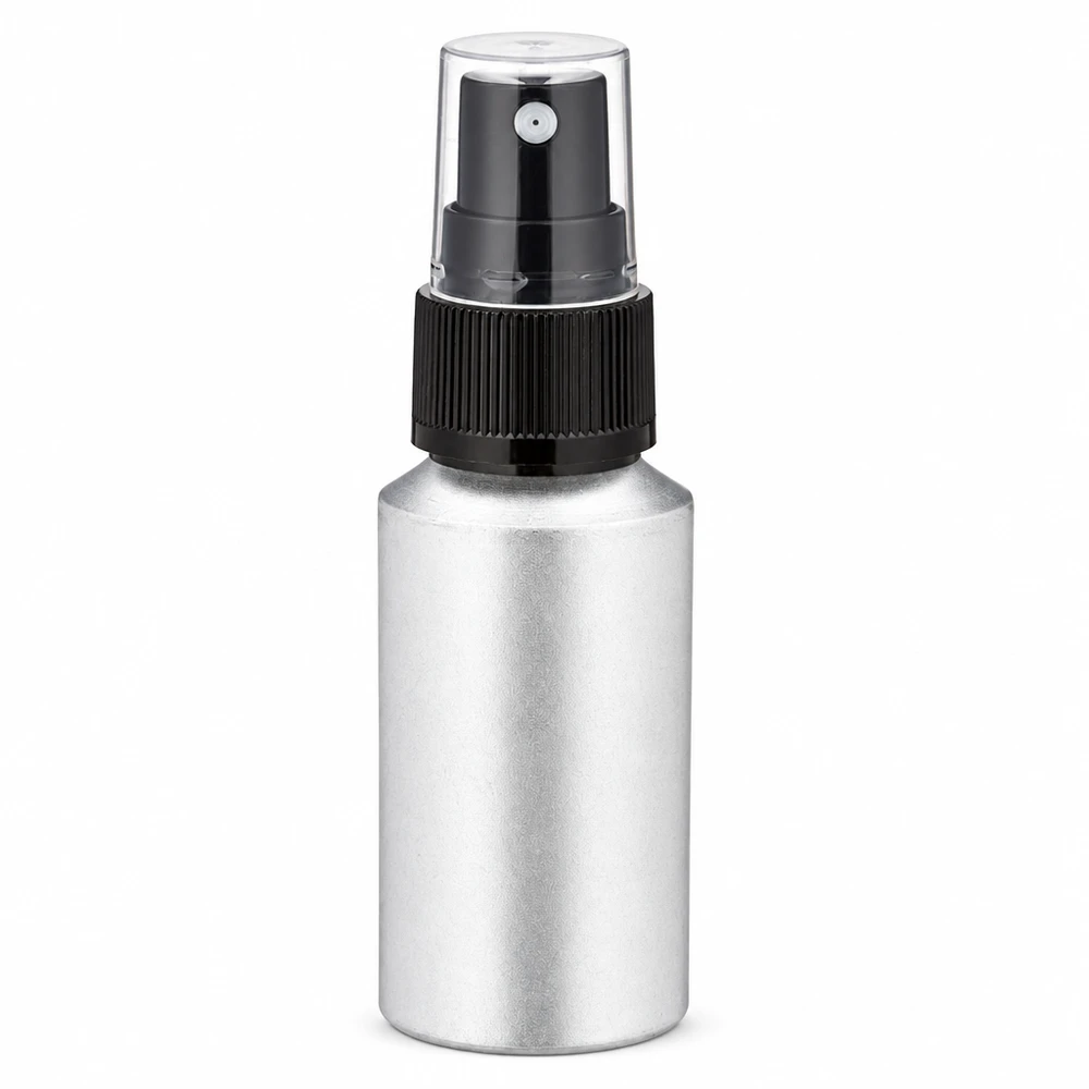 30ml mořená hliníková lahvička s rozprašovačem Praktische 30ml Spraydose aus gebeizte Alu mit feinem Sprühnebel Funktion