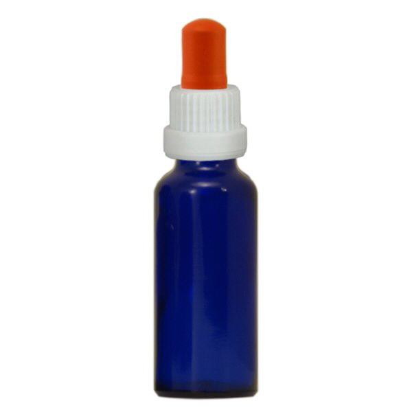 Lékárenská láhev modrá 30ml pipeta bílý/červený uzávěr odolný proti manipulaci. Lékárenská láhev modrá 30ml pipeta bílý/červený uzávěr odolný proti manipulaci.