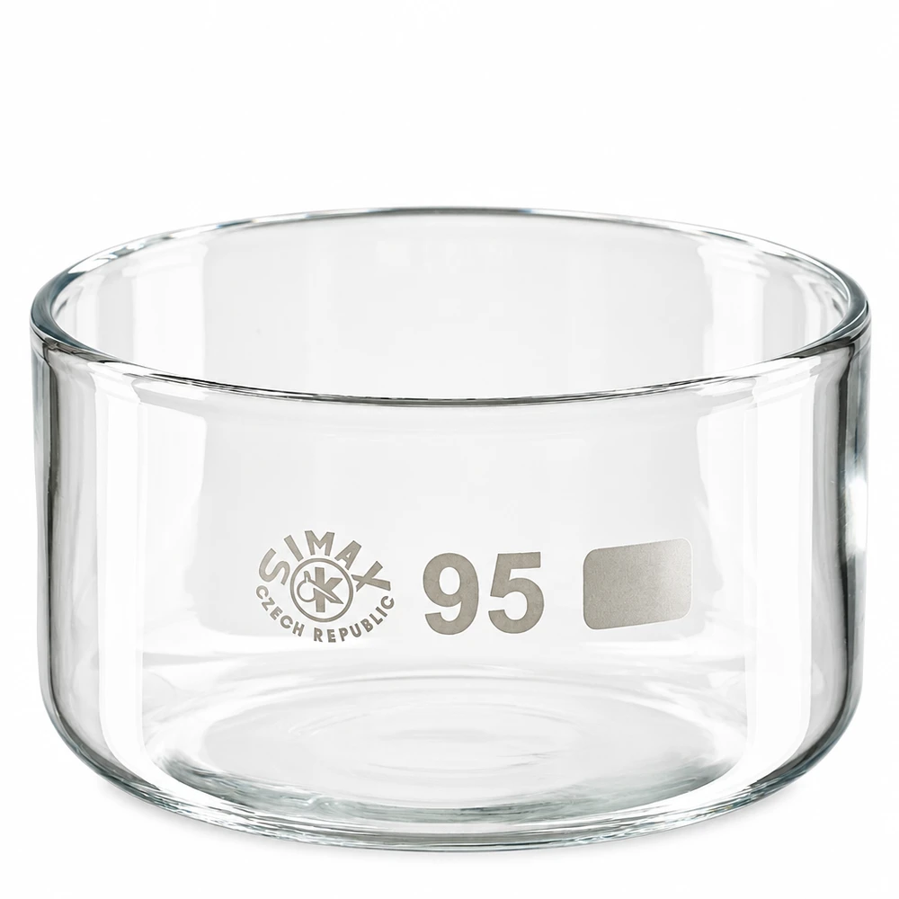300ml krystalizační miska bez výlevky borosilikátová ø95mm Klare Glasschale 300ml für Laboranwendungen Kristallisation Eindampfen ohne Ausguss ø95mm