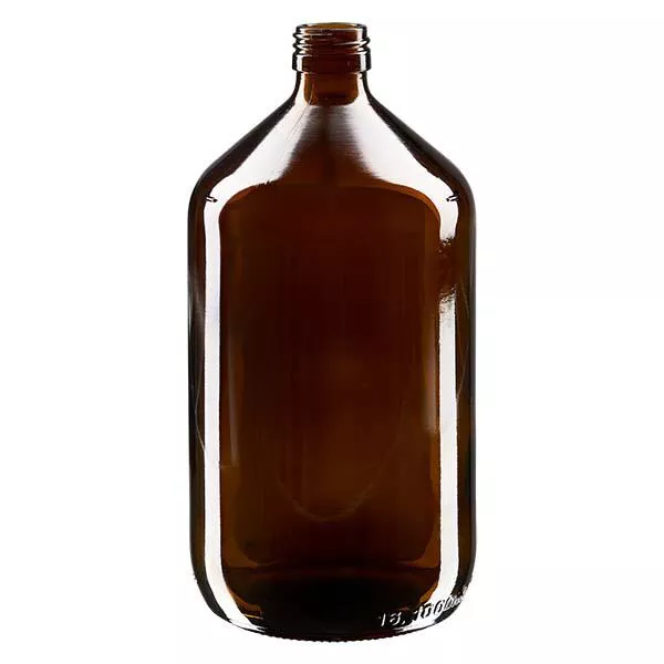 1000ml láhev na léky hnědá, bez uzávěru PP28 ApoGlas 1000ml láhev na léky hnědá, bez uzávěru PP28 ApoGlas