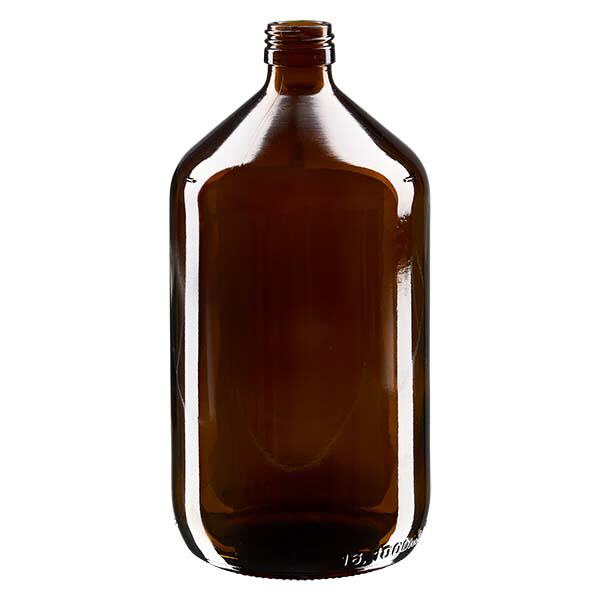 1000ml láhev na léky hnědá, bez uzávěru PP28 ApoGlas 1000ml láhev na léky hnědá, bez uzávěru PP28 ApoGlas
