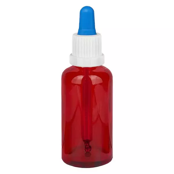 50ml pipetovací láhev bílá/modrý uzávěr s ochranou proti manipulaci RedLine UT18/50