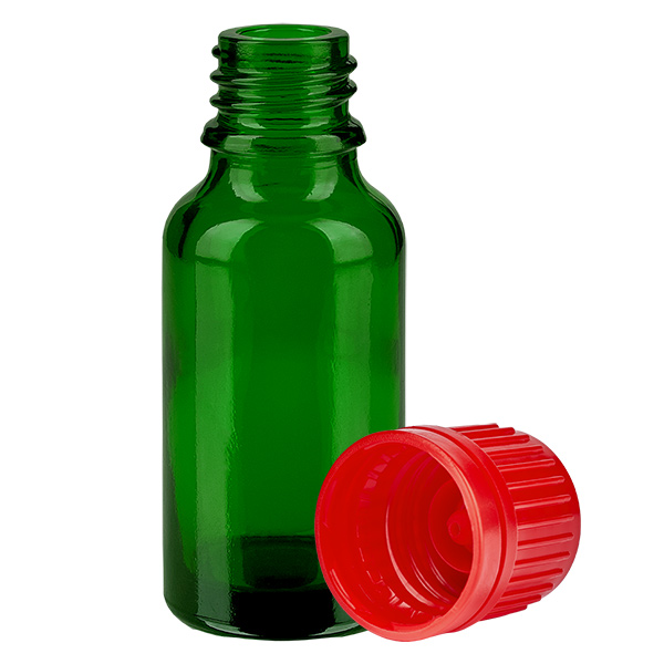 20ml lahvička 11mm šroubovací uzávěr červený tamper-evidentní uzávěr GreenLine UT18/20 20ml lahvička 11mm šroubovací uzávěr červený tamper-evidentní uzávěr GreenLine UT18/20