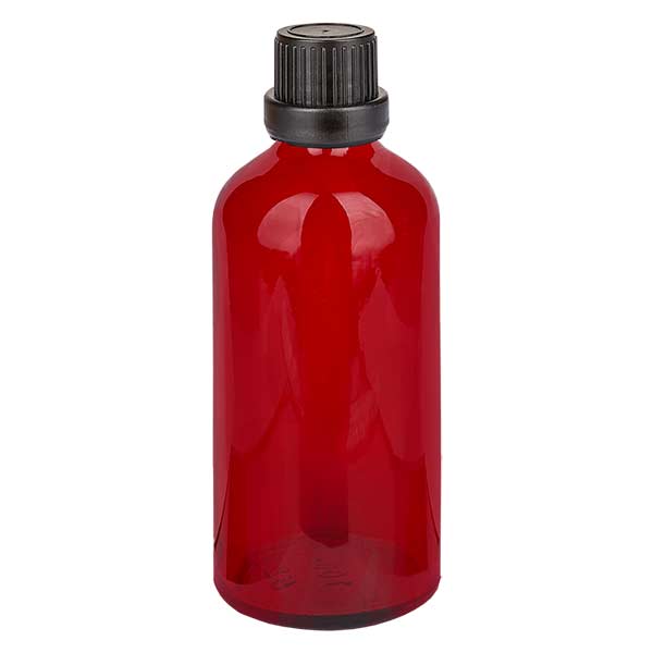 100ml lahvi&#269;ka s kap&#225;tkem 2mm uz&#225;v&#283;r s ochranou proti manipulaci RedL. UT18/100