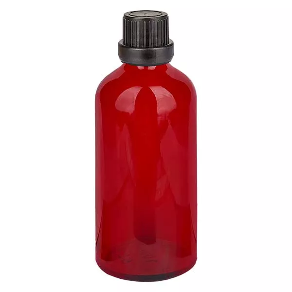 100ml lahvička s kapátkem 2mm uzávěr s ochranou proti manipulaci RedL. UT18/100 100ml lahvička s kapátkem 2mm uzávěr s ochranou proti manipulaci RedL. UT18/100