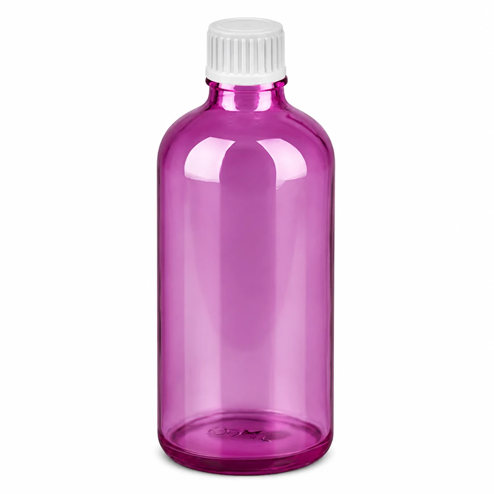 100ml lahvička s kapátkem 0,9 mm bílá standardní PurpleLine UT18/100 Hochwertige 100ml Glasflasche violett mit Tropfverschluss für pharmazeutische Zwecke