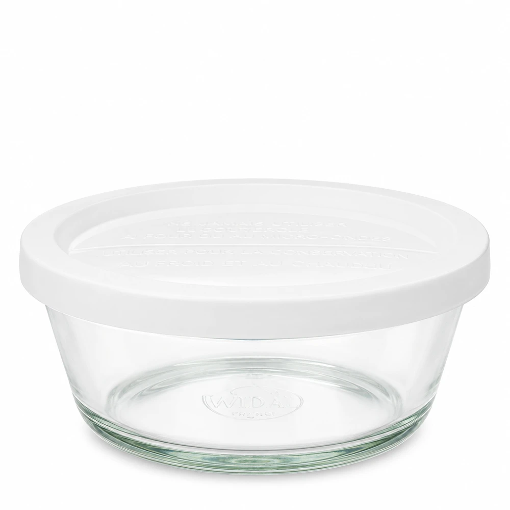 Gurmánská sklenice o objemu 300 ml s čerstvým víčkem. WECK RR120 300ml WECK Gourmetglas RR120 mit weißem Frischhaltedeckel aus transparentem Glas für Aufbewahrung