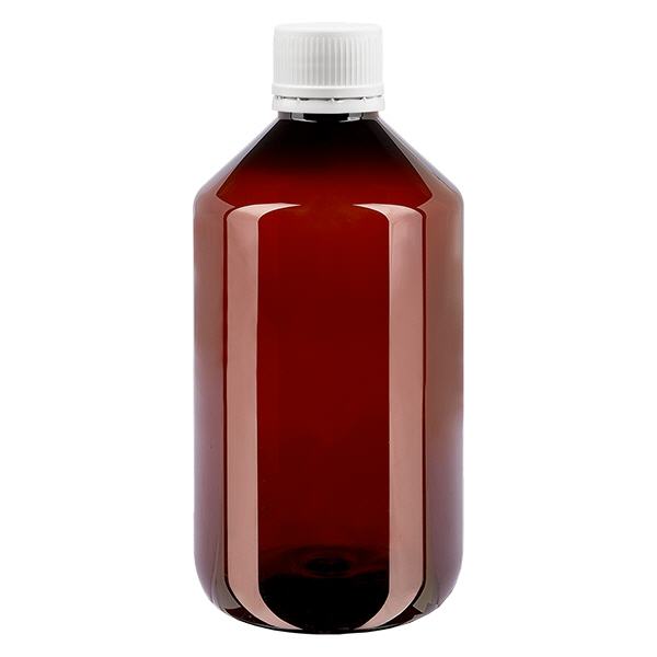 PET láhev 500ml s bílým uzávěrem s viditelnou manipulací, jemně žebrovaná. PET láhev 500ml s bílým uzávěrem s viditelnou manipulací, jemně žebrovaná.