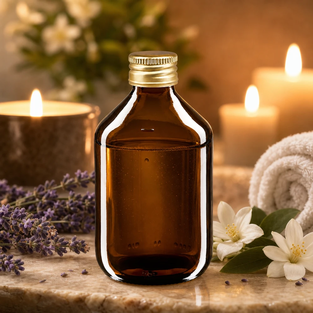 300ml lahvička na léky hnědá, se zlatým hliníkovým uzávěrem ApoGlas Pharmazeutische Glasflasche 300ml in dunklem Braun optimal für selbstgemachte Tinkturen