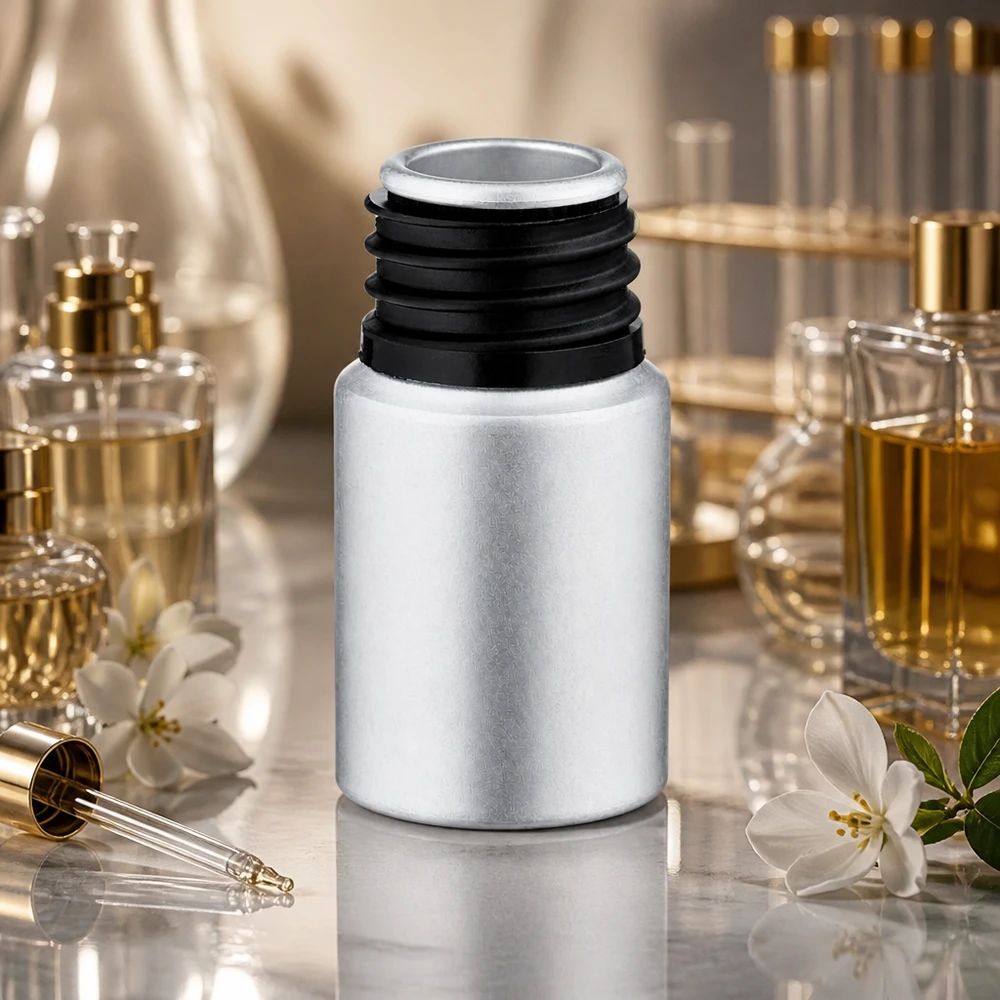 10ml mořená hliníková láhev s uzávěrem Präzise dosierbare 10ml Aluminiumflasche mit Pipette für exakte Mischverhältnisse