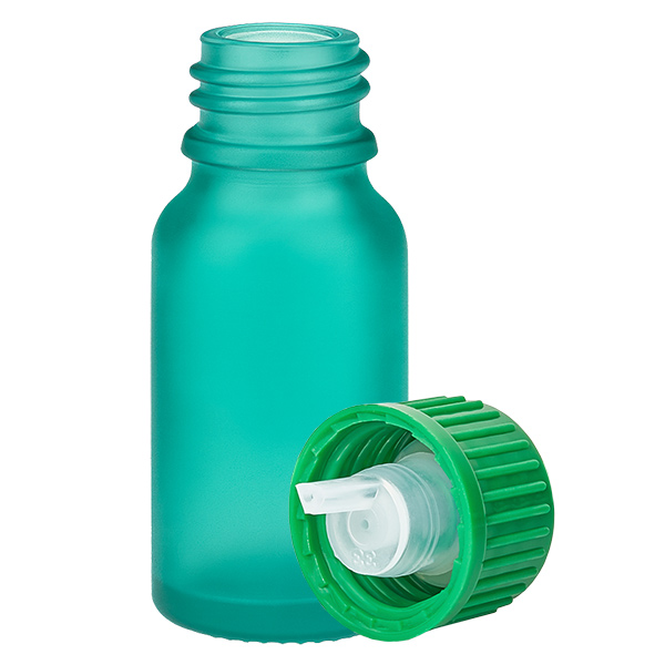 10ml lahvička s kapátkem 0,8 mm zelená standardní uzávěr GreenLine UT18/10 10ml lahvička s kapátkem 0,8 mm zelená standardní uzávěr GreenLine UT18/10