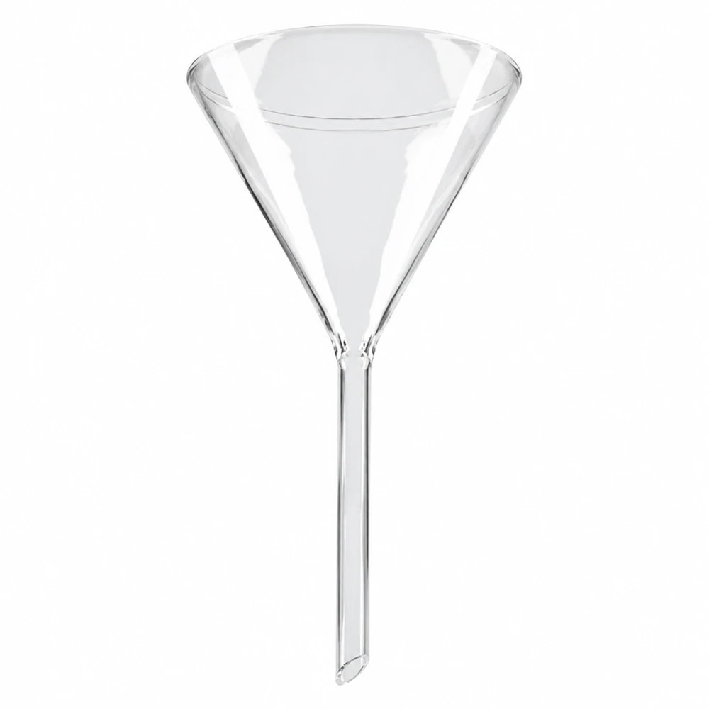 Trychtýř ø80mm sodnovápenatý, úhel 60°, krátký styl Professioneller Einfülltrichter aus Kalk-Soda-Glas 80mm Öffnung für sauberes Abfüllen