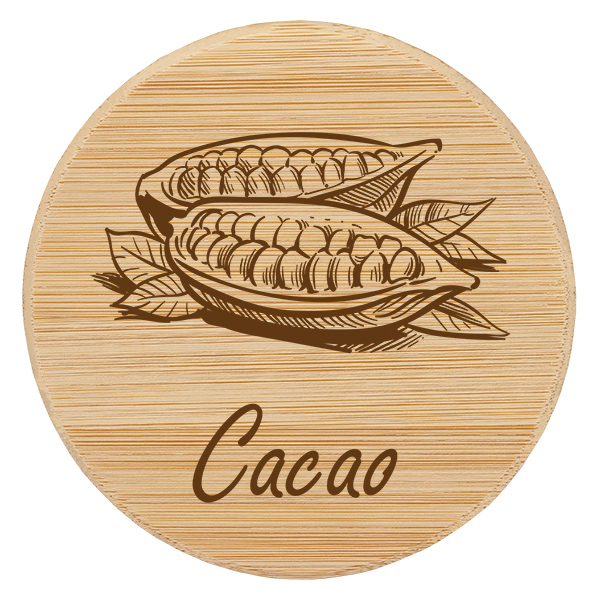 Couvercle en bois &quot;cacao&quot; pour WECK RR100