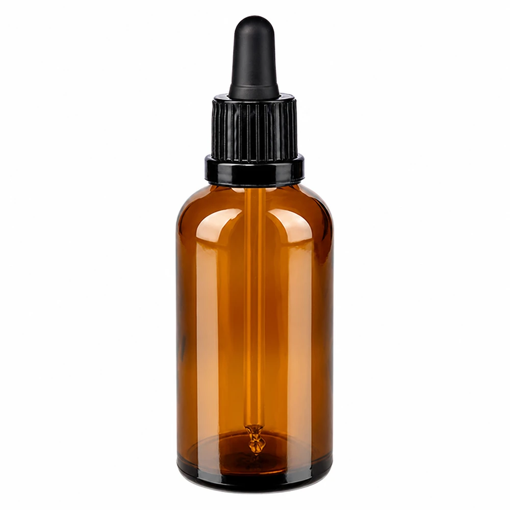 50ml pipetovací láhev černá se zajištěným uzávěrem BrownLine UT18/50 Braune 50ml Tropferflasche schwarzer Pipettenverschluss OV BrownLine UT18/50 lichtgeschützt