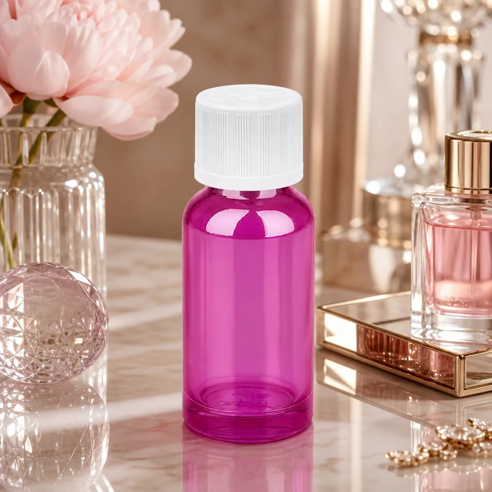 20ml Purple Tropfflasche mit Standardgewinde für DIY-Kosmetik und Naturheilkunde