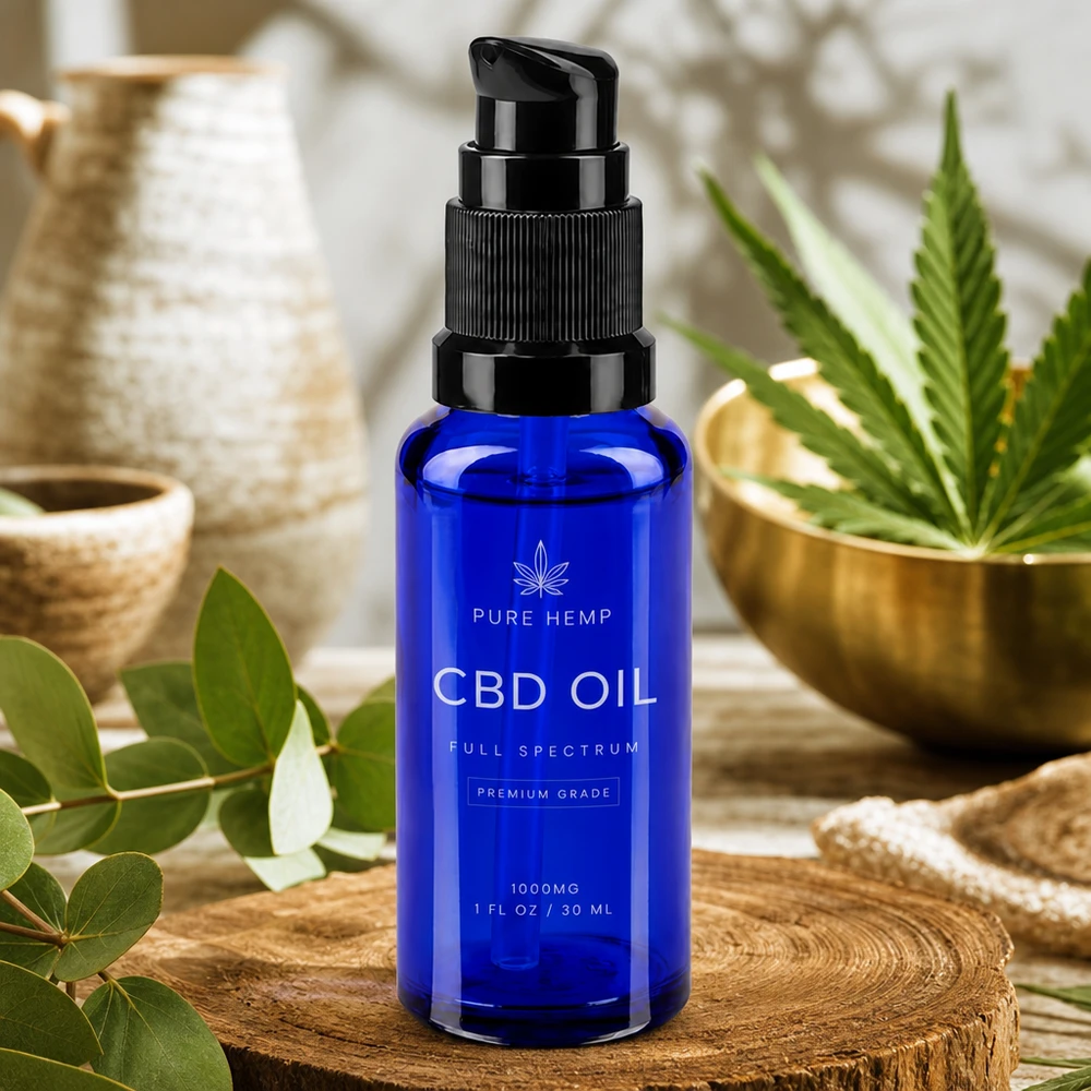 Lékárenská láhev modrá 30ml pumpovací uzávěr černý standardní Schlanke kobaltblaue Apothekerflasche 30ml mit schwarzer Dosierpumpe seitlich beleuchtet