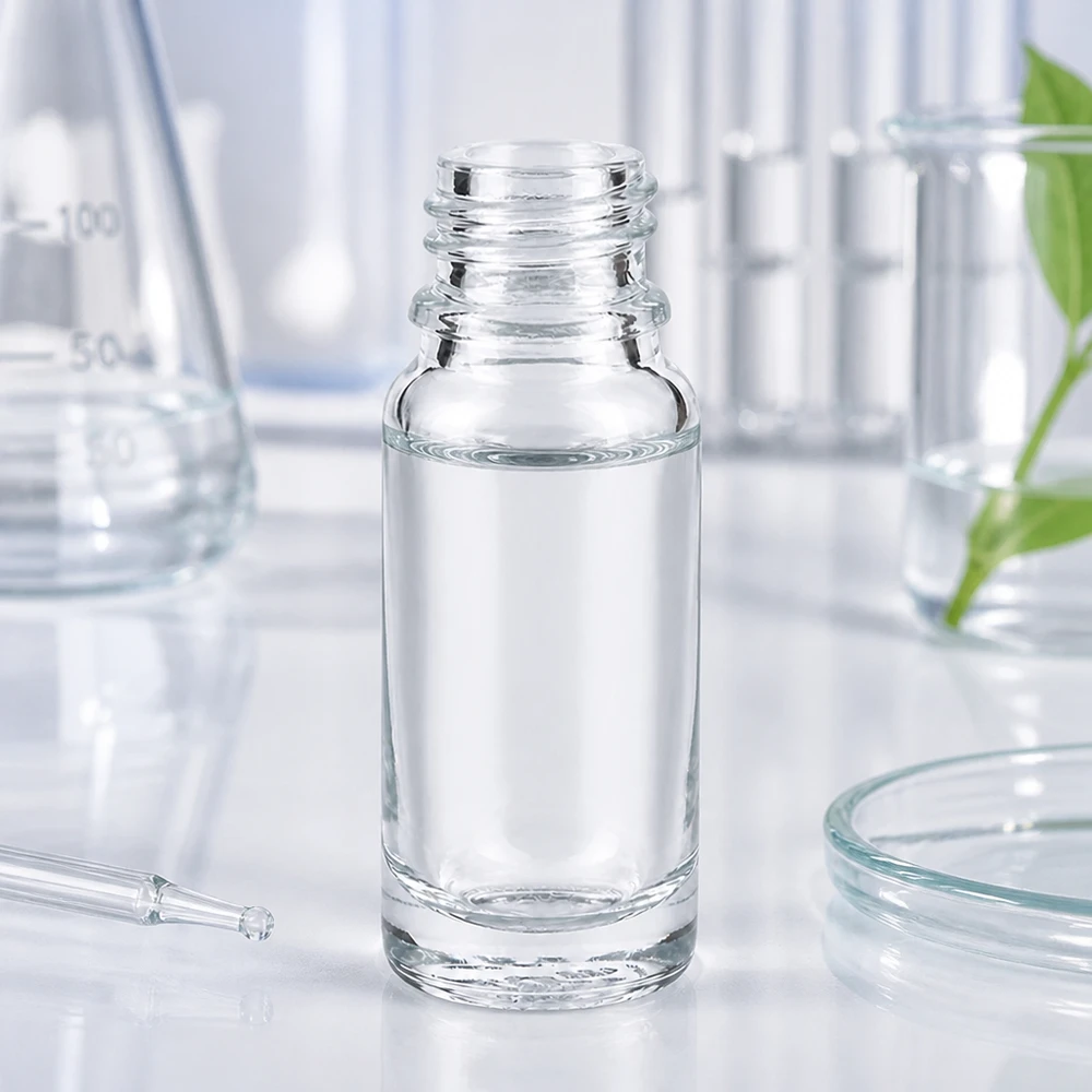 Čirá skleněná láhev 10ml DIN 18 Hygienische 10ml ApoGlas Apothekenflasche mit glatten Oberflächen für leichte Reinigung