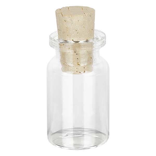 Sklen&#283;n&#225; lahvi&#269;ka z &#269;ir&#233;ho skla 5 ml se z&#225;tkou 11/14 mm