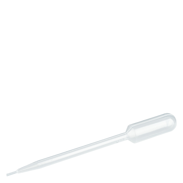 Přenosová pipeta o objemu 6 ml (146x15 mm) bez stupnice. Přenosová pipeta o objemu 6 ml (146x15 mm) bez stupnice.