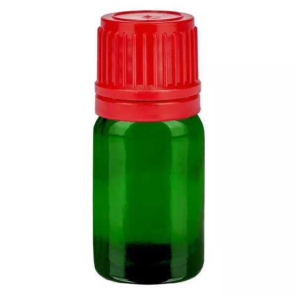 5ml lahvička 11mm šroubovací uzávěr červený tamper-evidentní uzávěr GreenLine UT18/5