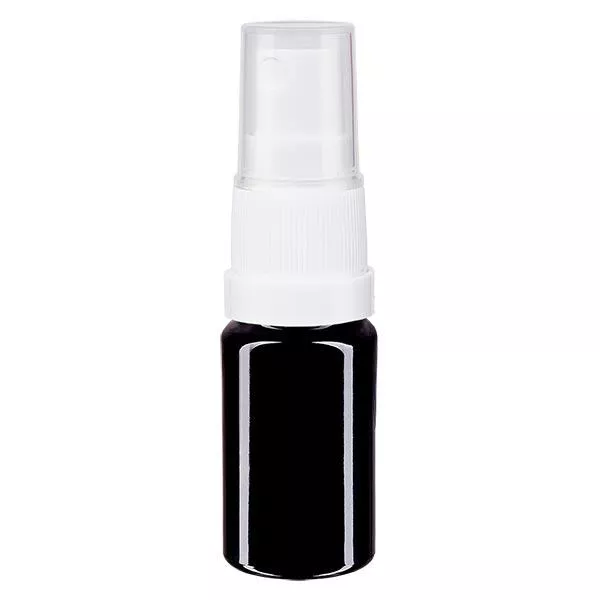 Lékárenská lahvička fialová 5ml s rozprašovačem bílá Lékárenská lahvička fialová 5ml s rozprašovačem bílá