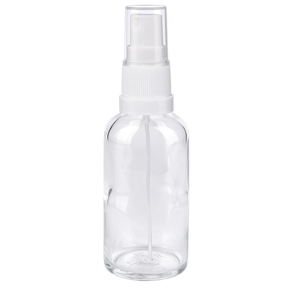 50ml lahvička s rozprašovačem bílá/průhledný standardní uzávěr ClearLine UT18/50