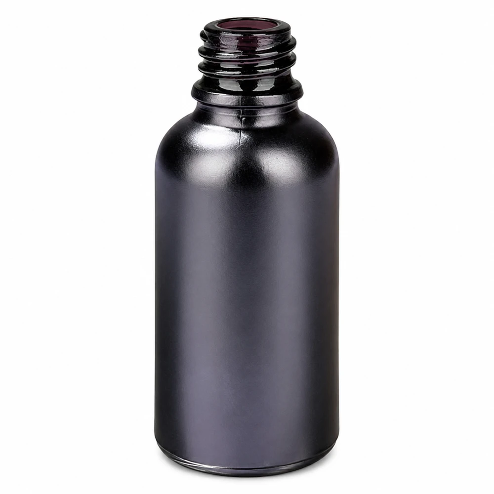 Kleine 30ml schwarze Medizinflasche BlackLine UT18/30 ideal für Tropfen und flüssige Präparate