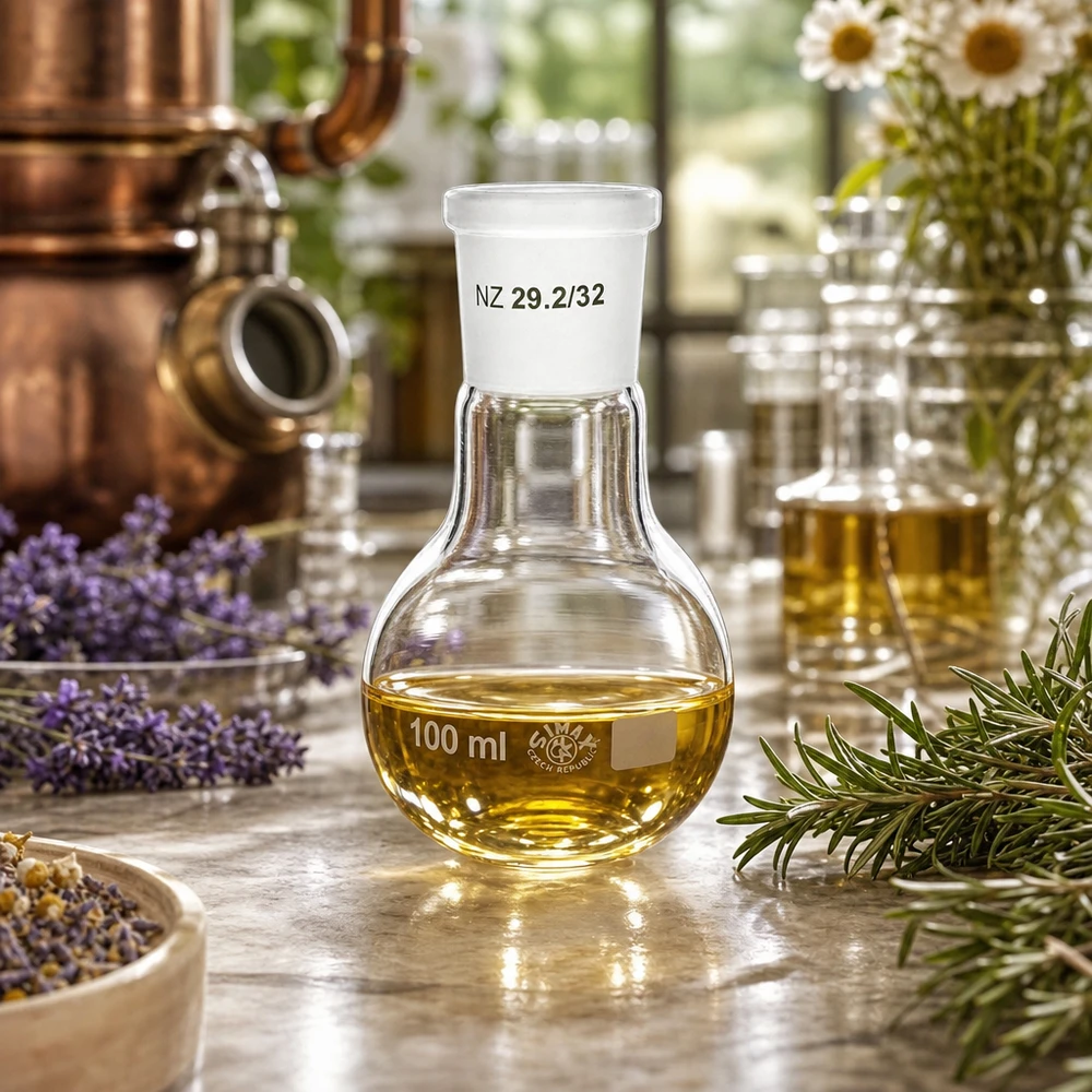 Stojánková baňka 100 ml se standardním broušeným spojem (29/32) Stabiler Stehkolben 100ml mit mattiertem Hals NS 29/32 - optimale Griffigkeit und Dichtheit