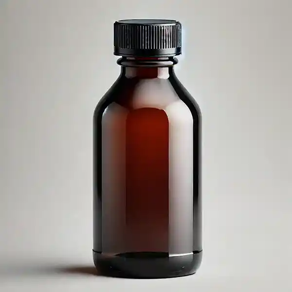 Braune PET-Medizinflaschen mit schwarzem Spritzverschluss