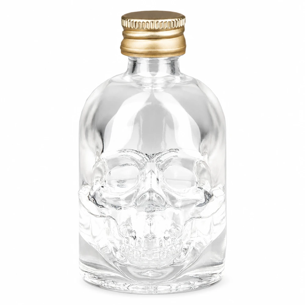 50ml Glasflasche "Hector" + Schraubverschluss gold UNiTWIST Anwendung für Whisky Rum Vodka 50ml Glasflasche Hector mit goldenem Verschluss