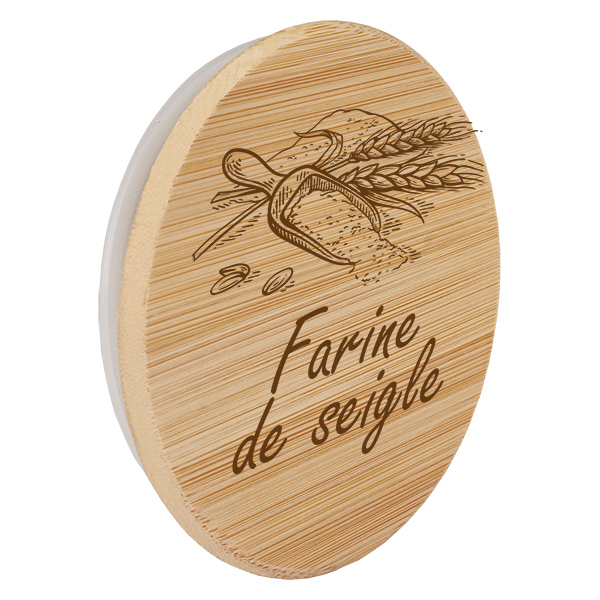 Couvercle en bois "farine de seigle" pro WECK RR100 Couvercle en bois "farine de seigle" pro WECK RR100