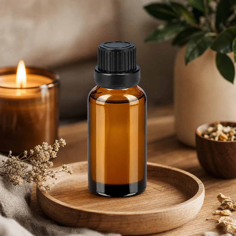 10ml Tropfflasche BrownLine Serie mit schwarzem Verschluss für sterile Aufbewahrung von Essenzen